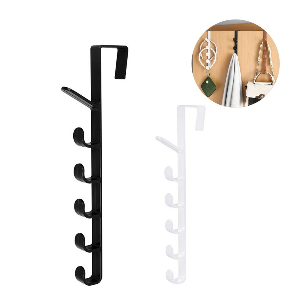 Suporte para Porta com 6 Ganchos Multiuso - Organização para seu Lar